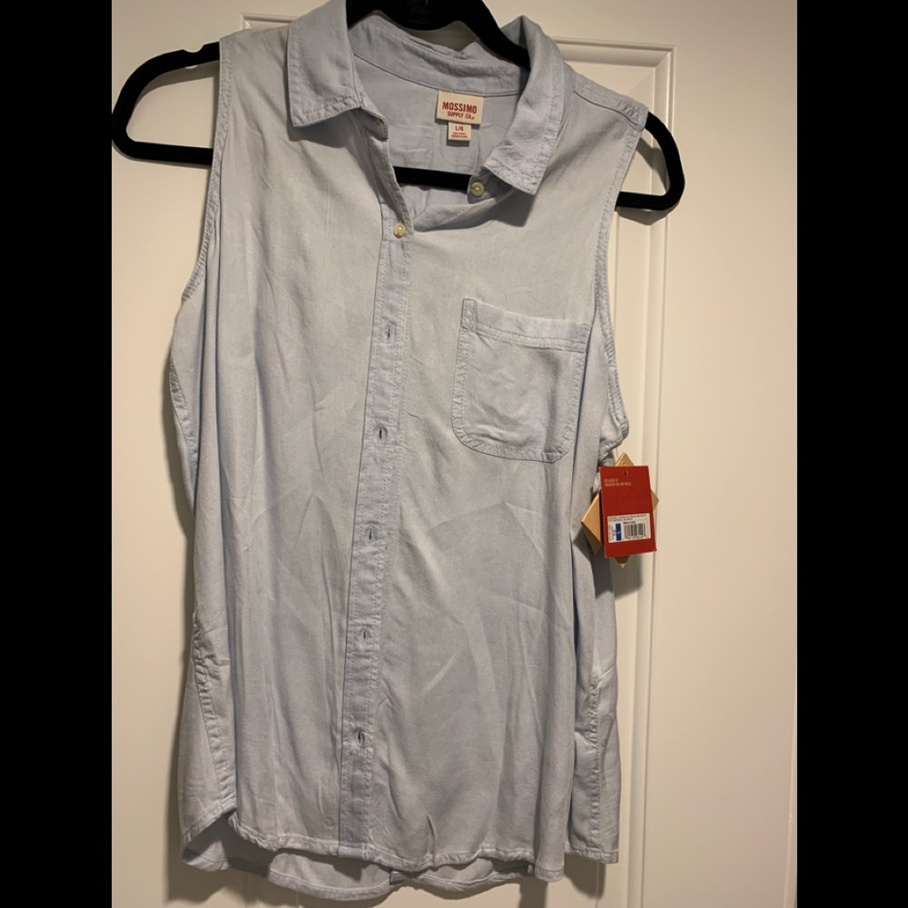 Mossimo Lightweight Denim Button Shirt..Sleeveless